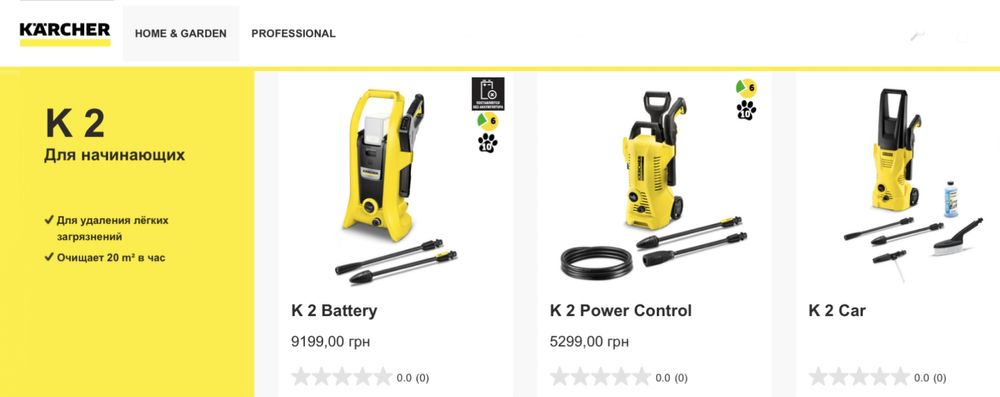 Минимойка Karcher K 2 + Car + Home, (Керхер К2)