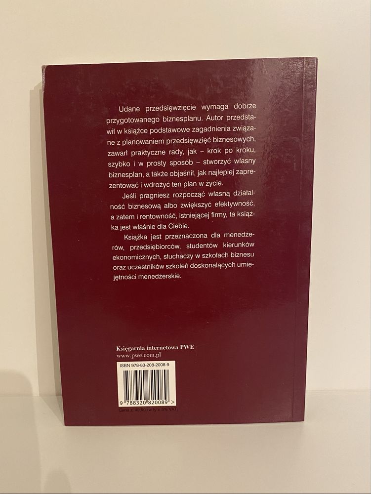 Książka „Biznesplan. Co trzeba wiedzieć i zrobić...”- Kevan Williams