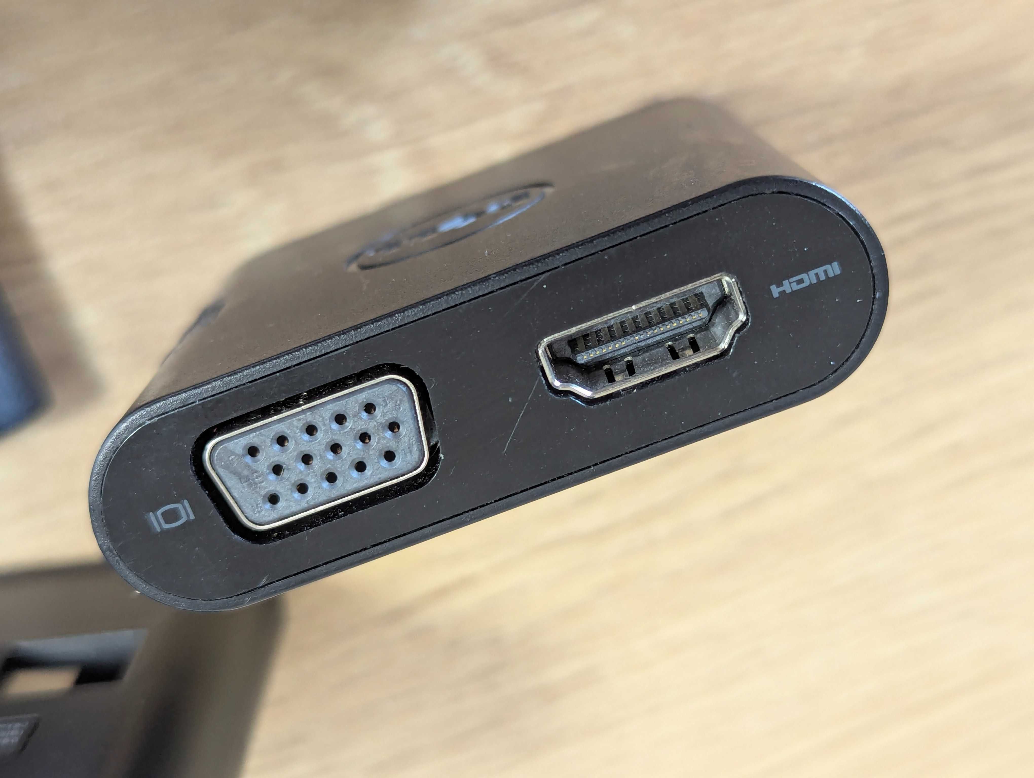 Адаптер переходник DELL DA200 USB-C на HDMI, VGA, RJ45 Ethernet, USB