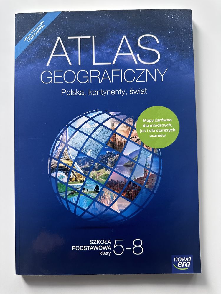 Atlas Geograficzny do 5-8 klasa Szkoła Podstawowa Nowa Era