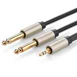 Ugreen kabel przewód audio mini jack 3,5 mm - 2 x jack 6,35mm 1m szary