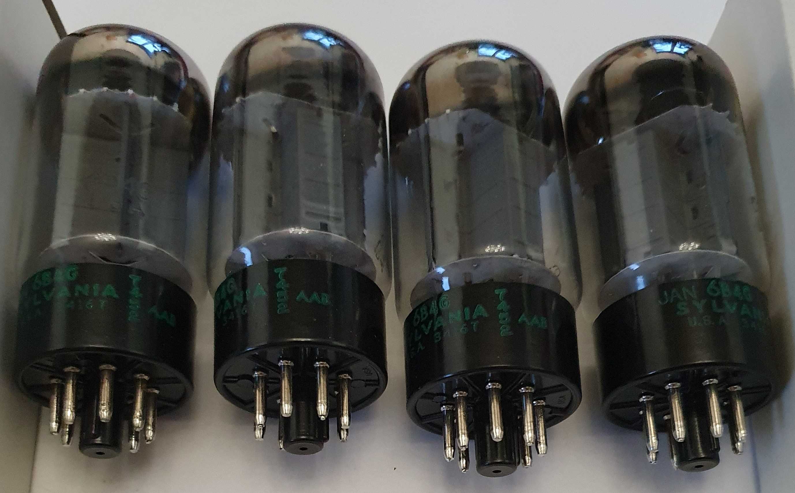 6B4G Sylvania NOS JAN x8 Wojskowe Push-Pull Lampy USA 6A3 6S4S 2A3