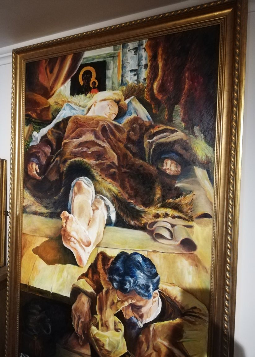Duży obraz 227x134cm kopia Jacek Malczewski Śmierć Ellenai olej płótno
