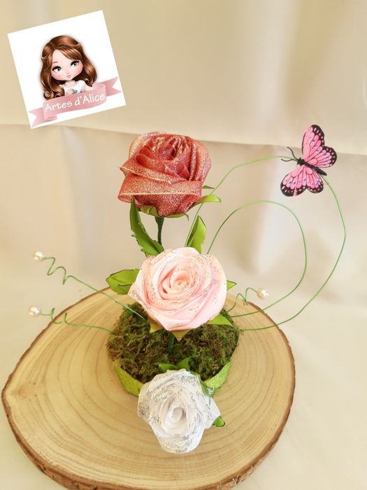 Arranjos flores seda/cetim