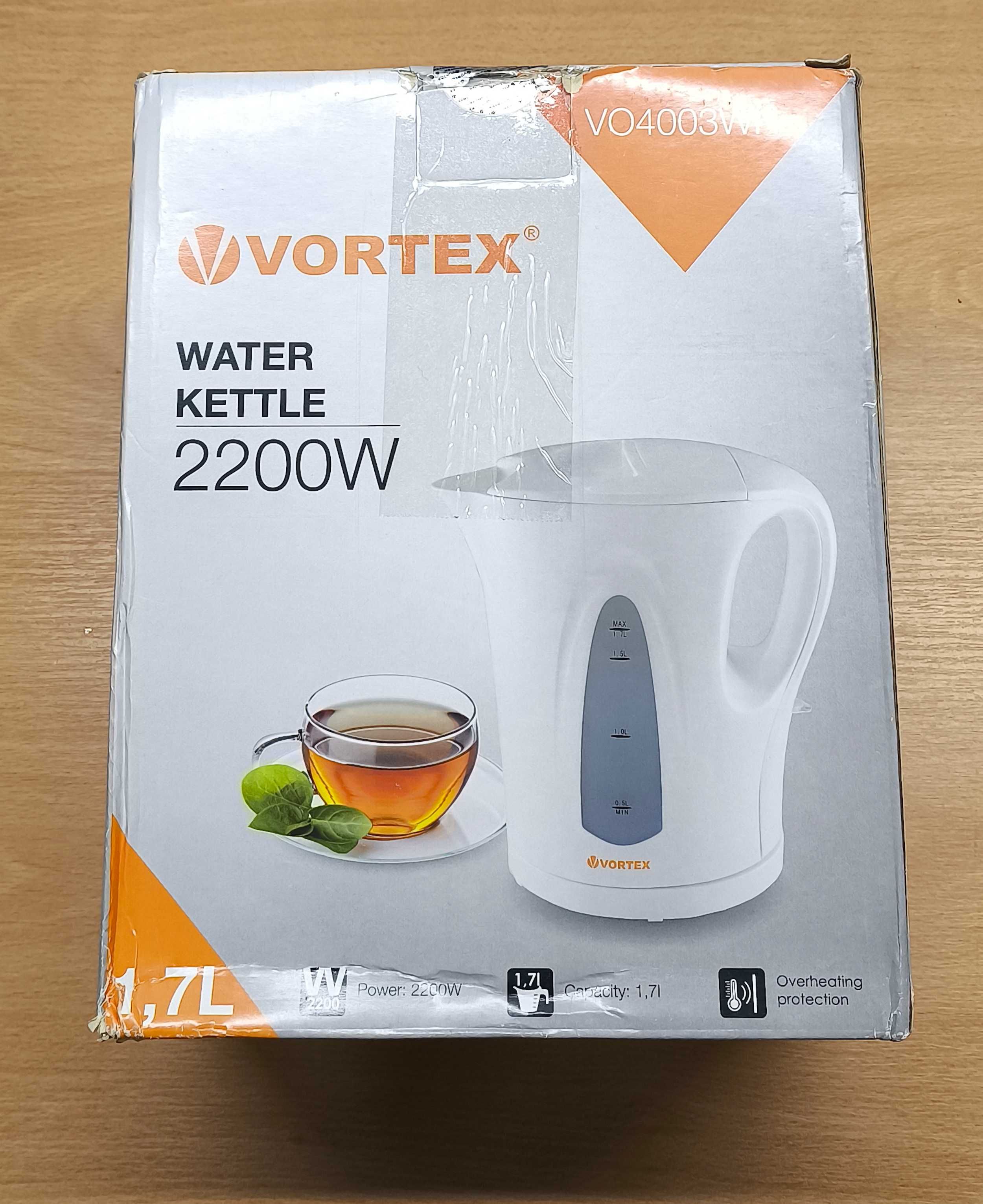 Czajnik elektryczny Vortex VO4003 / 2200W 1,7L biały [2363]