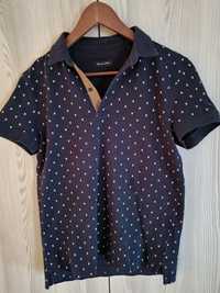 Massimo Dutti, koszulka polo, casual, granatowy, rozm. M