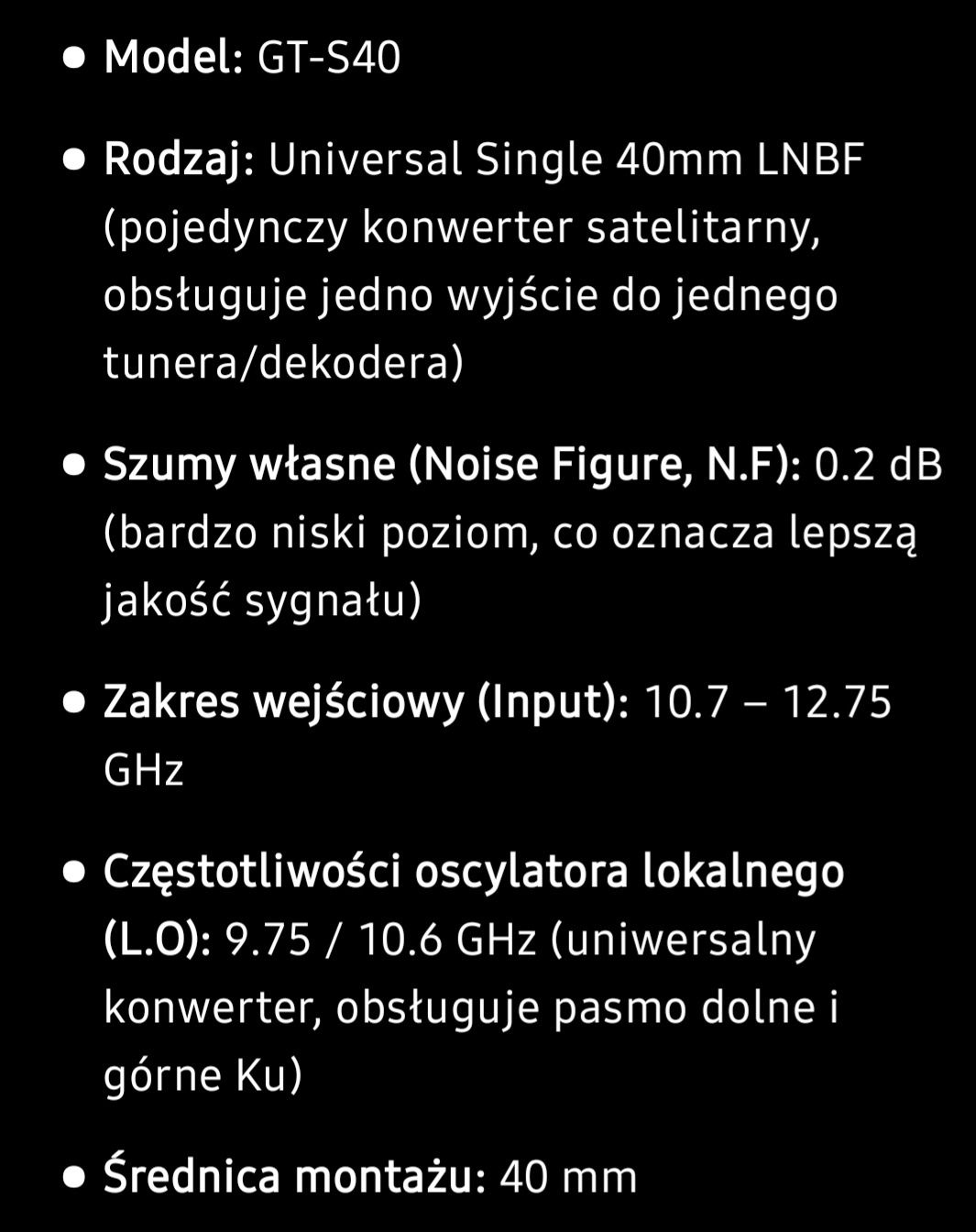 Czasza satelitarna z konwektorem