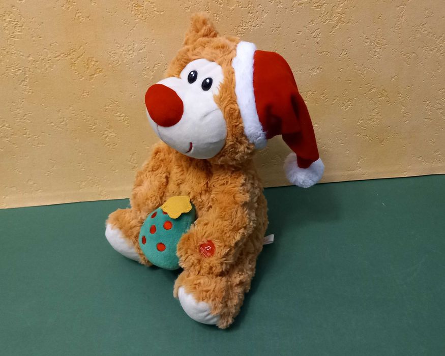 Miś świąteczny pluszowy na Święta pozytywka ,,Jingle bells,, 30 cm