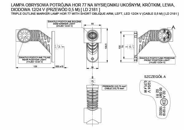 Lampa obrysowa - LD 2181