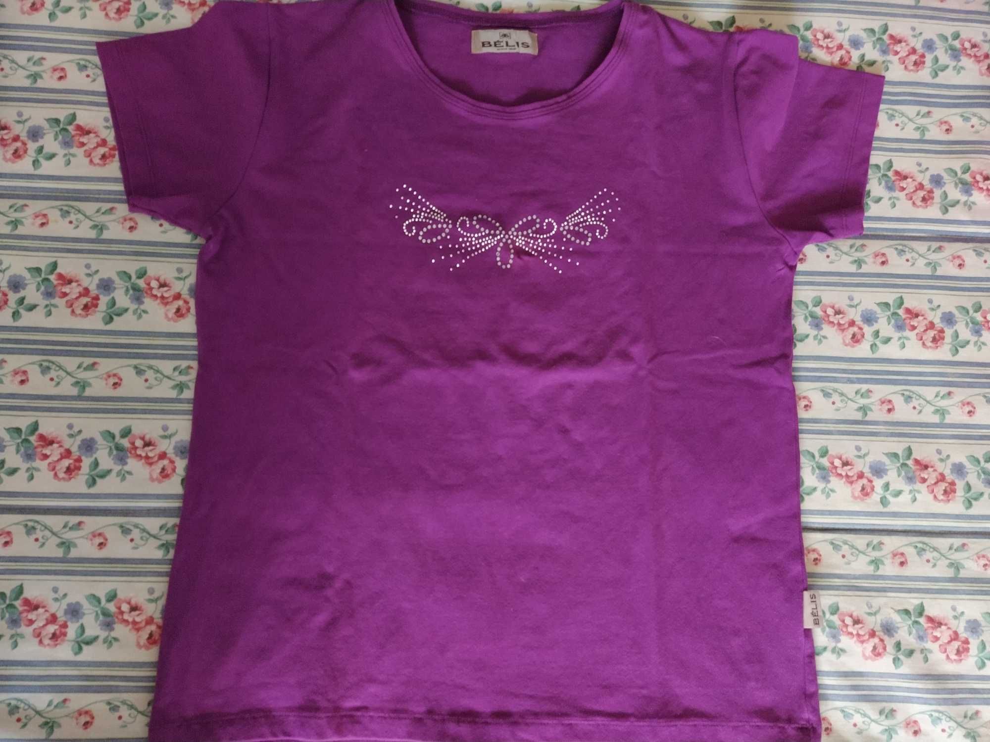 T-Shirt de cor púrpura algodão tam. M