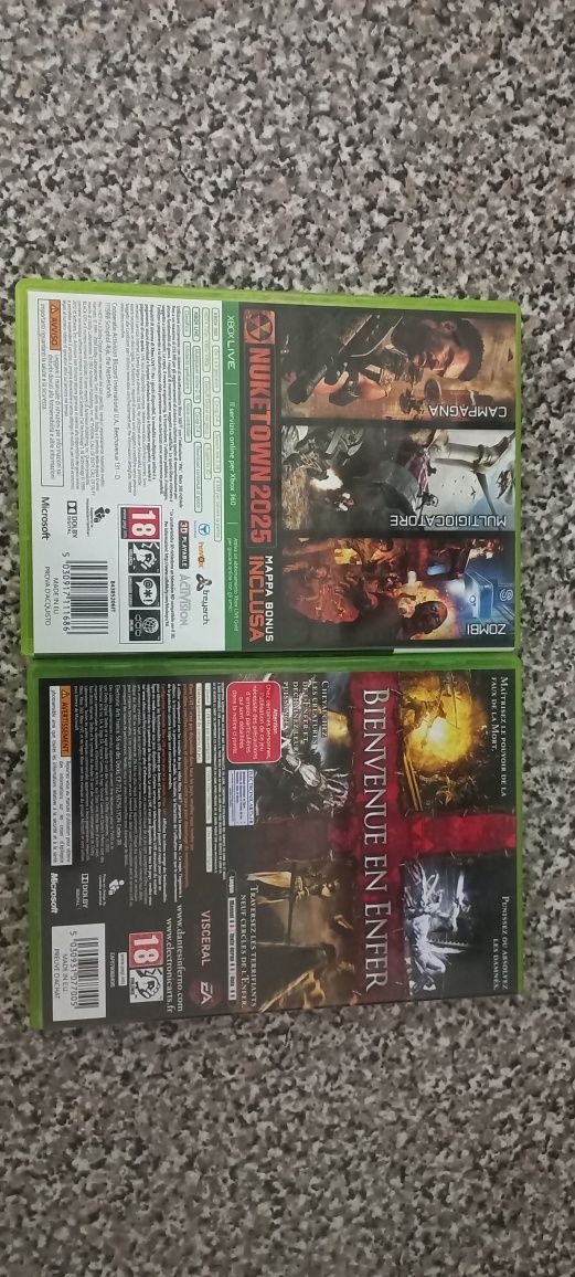 Dantes inferno/Call of duty black ops 2 Xbox 360