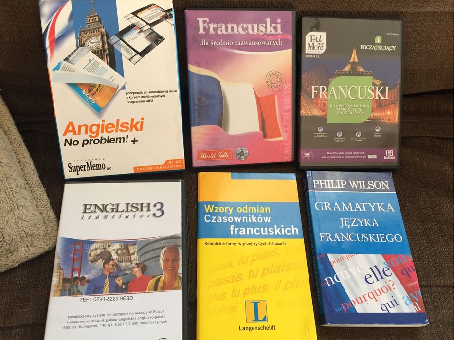 Książki nauka angielski i francuski