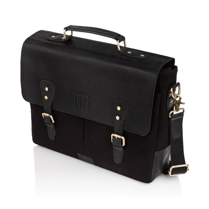 Zestaw upominkowy dla niego ZUP-28-BL: torba T-07-BL portfel T-13-BL