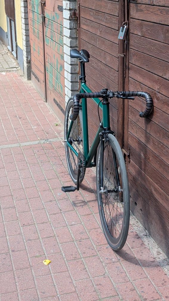 Rower Mielec L 59cm 9,5kg wolnobieg/ostre koło, alu/carbon, osprzęt++