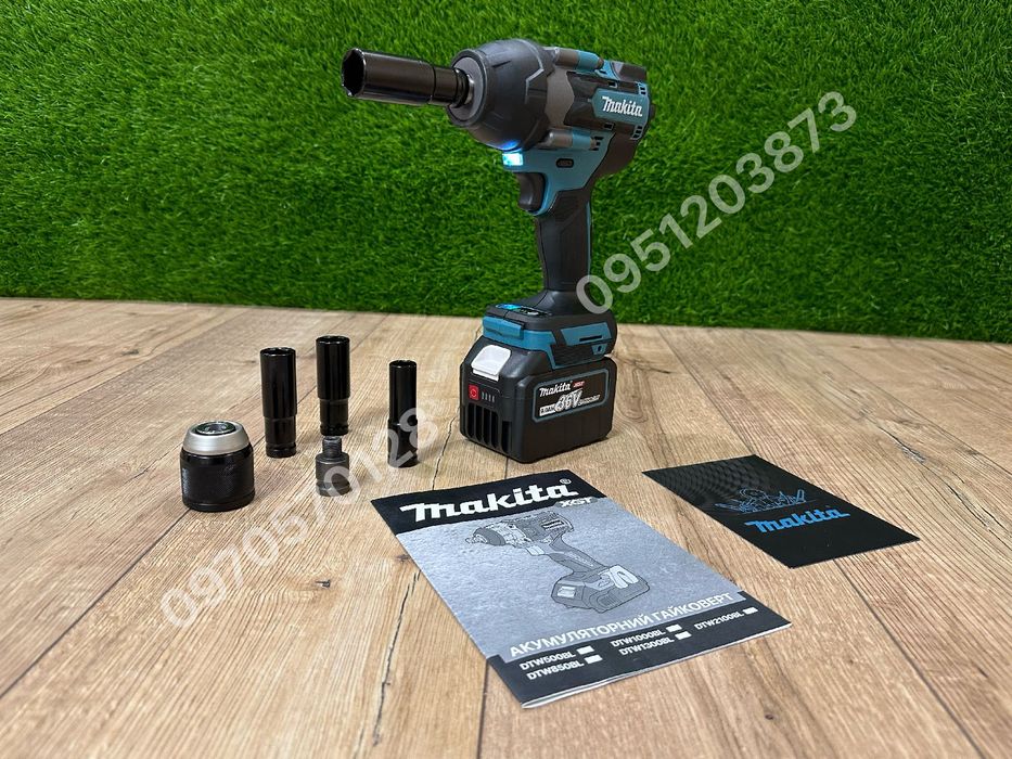 Набор 2/1 Makita Гайковерт DTW850BL + Болгарка DGA504BL с 2акб 36V 9Ah