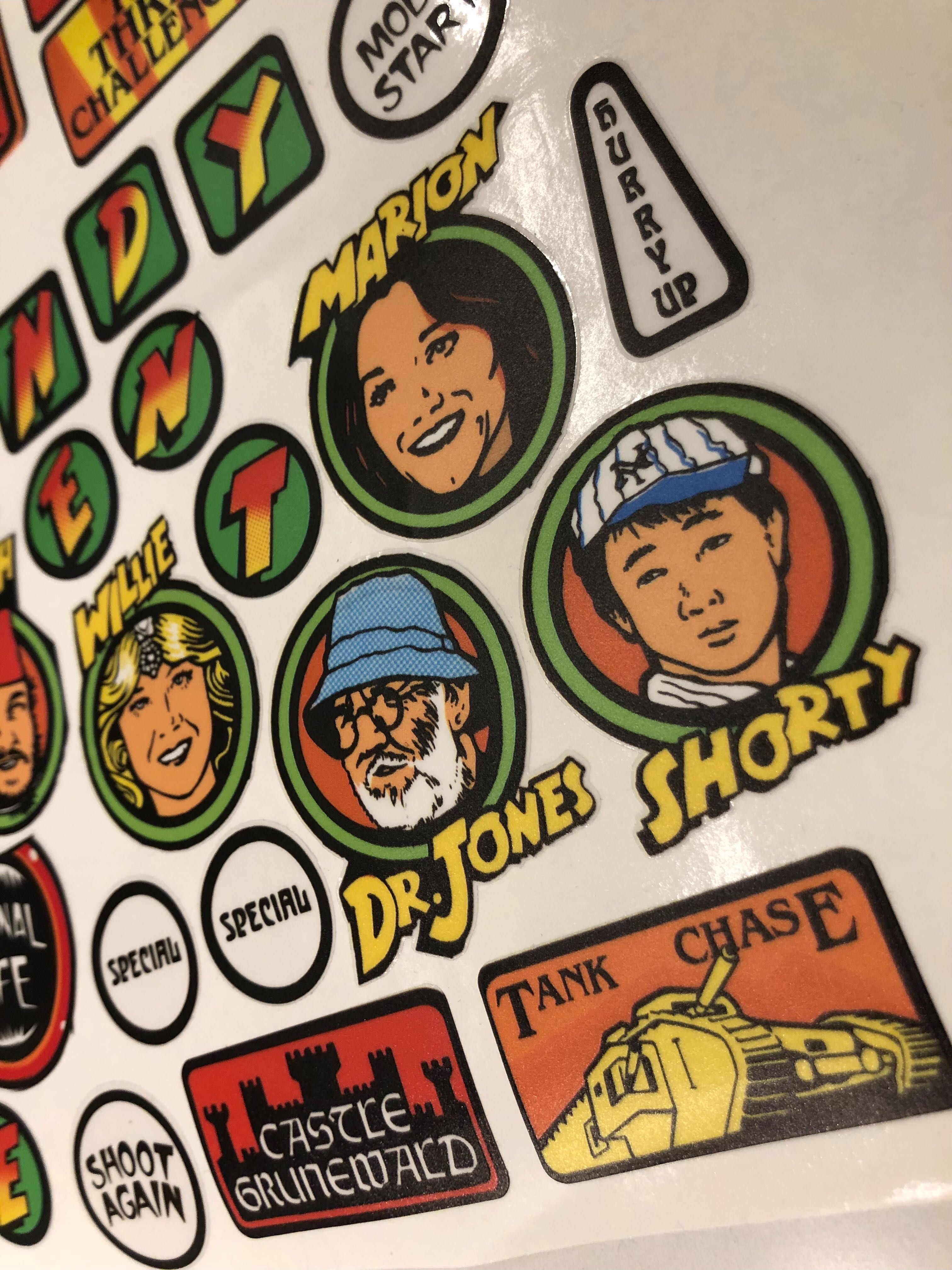 Indiana Jones Insert Decals Fliper pinball Oryginał z USA M.P.