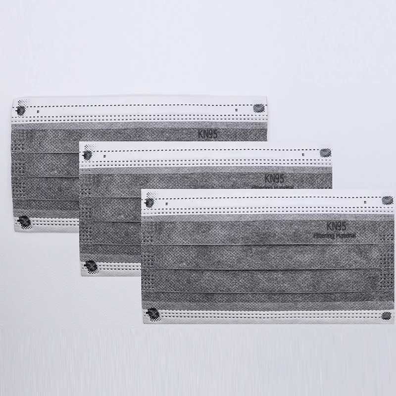MÁSCARAS KN95  ACTIVADA/FILTRAGEM A CARBONO DE 5 CAMADAS