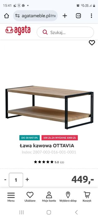 Duży stolik kawowy ,ława