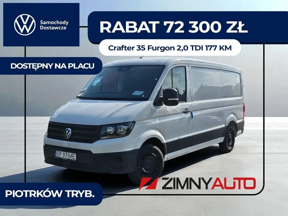 Volkswagen Crafter 35  Furgon 2,0 TDI 177 KM | Manual 6-Biegowy | rozstaw 3640 mm Dostępny!!!