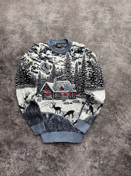Светр новорічний парний модель "Будиночок"