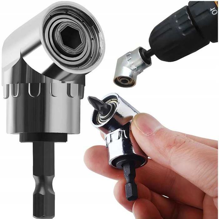 Adapter kątowy nasadka do wkrętarki uchwyt kolanko
