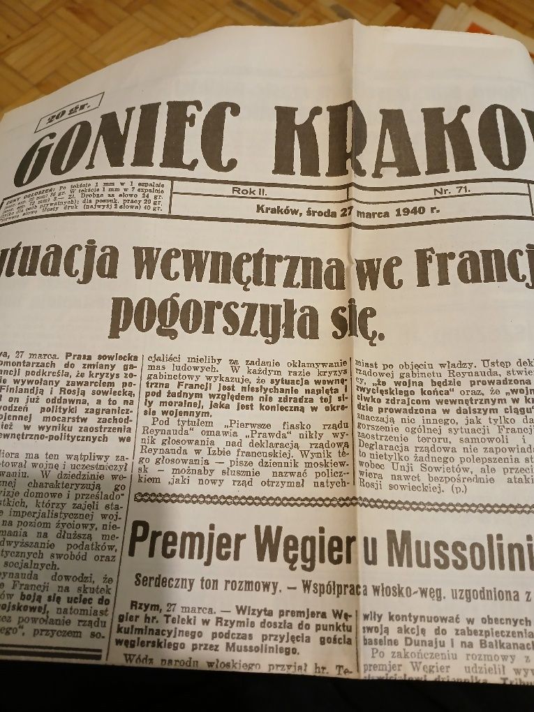 Stara gazeta wojenna
