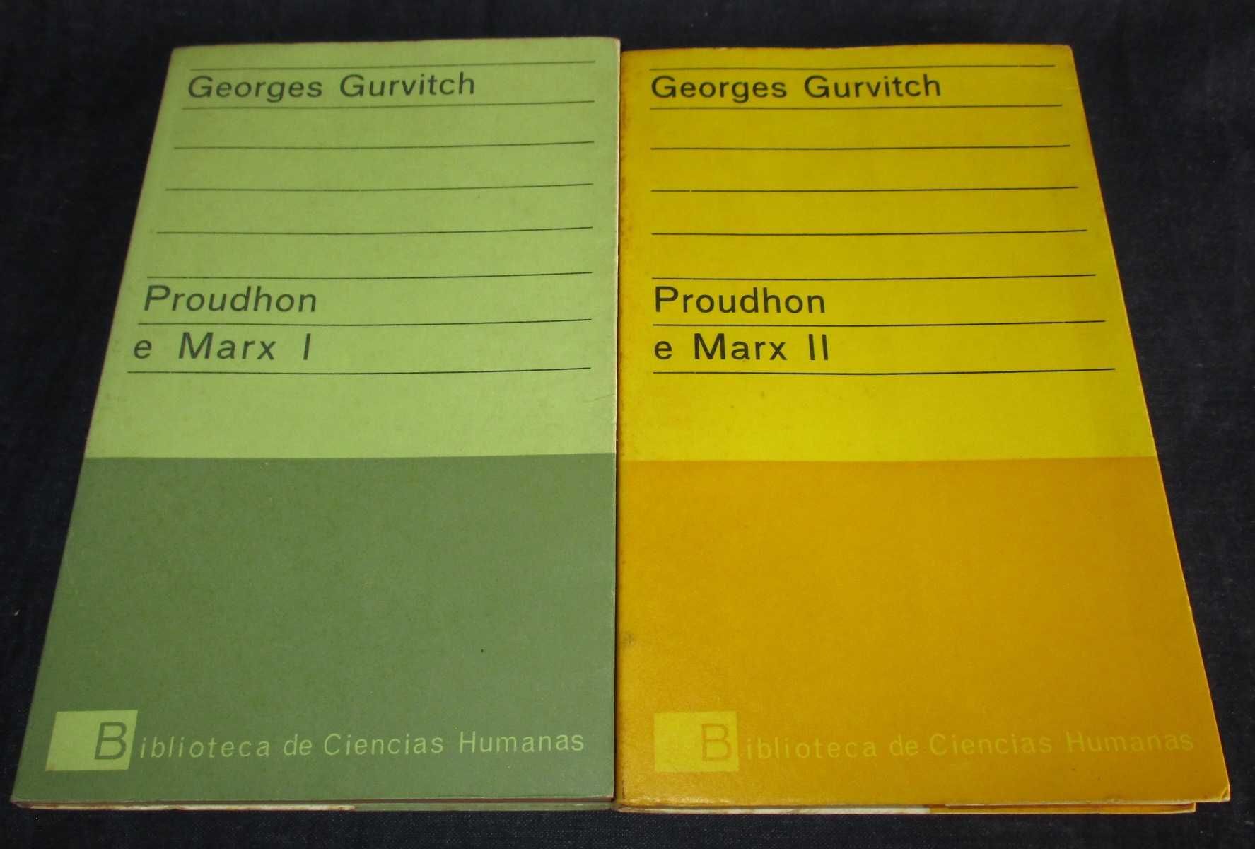 Livros Proudhon e Marx 2 volumes Georges Gurvitch