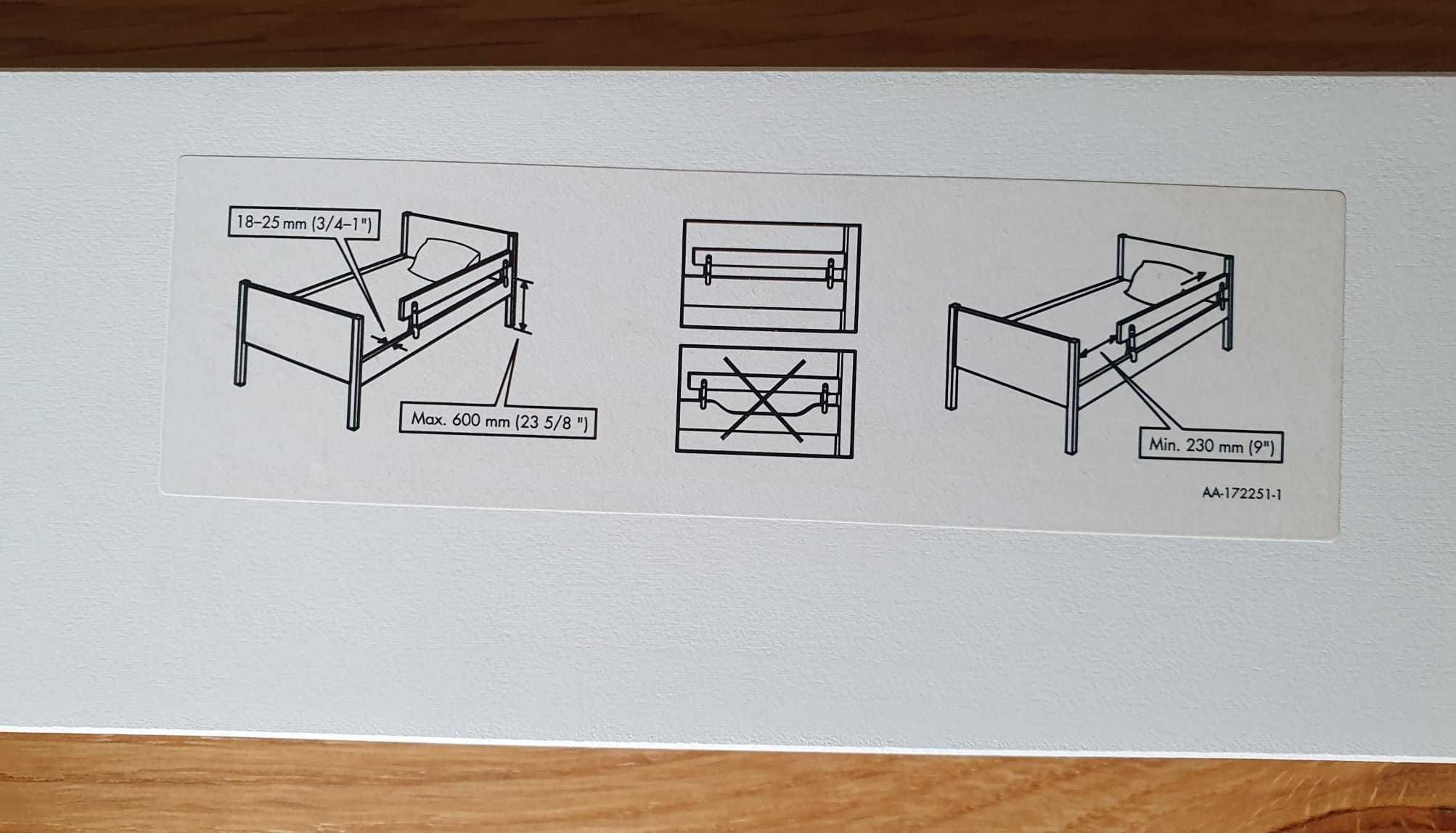 barierka ochronna do łóżka (IKEA)