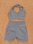set komplet gym glamour szorty rop push up fiolet