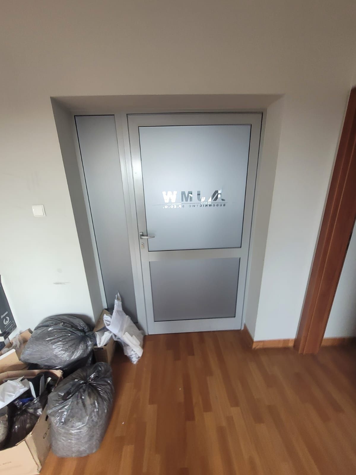 Drzwi witryna aluminiowa 290 wys 381 szer