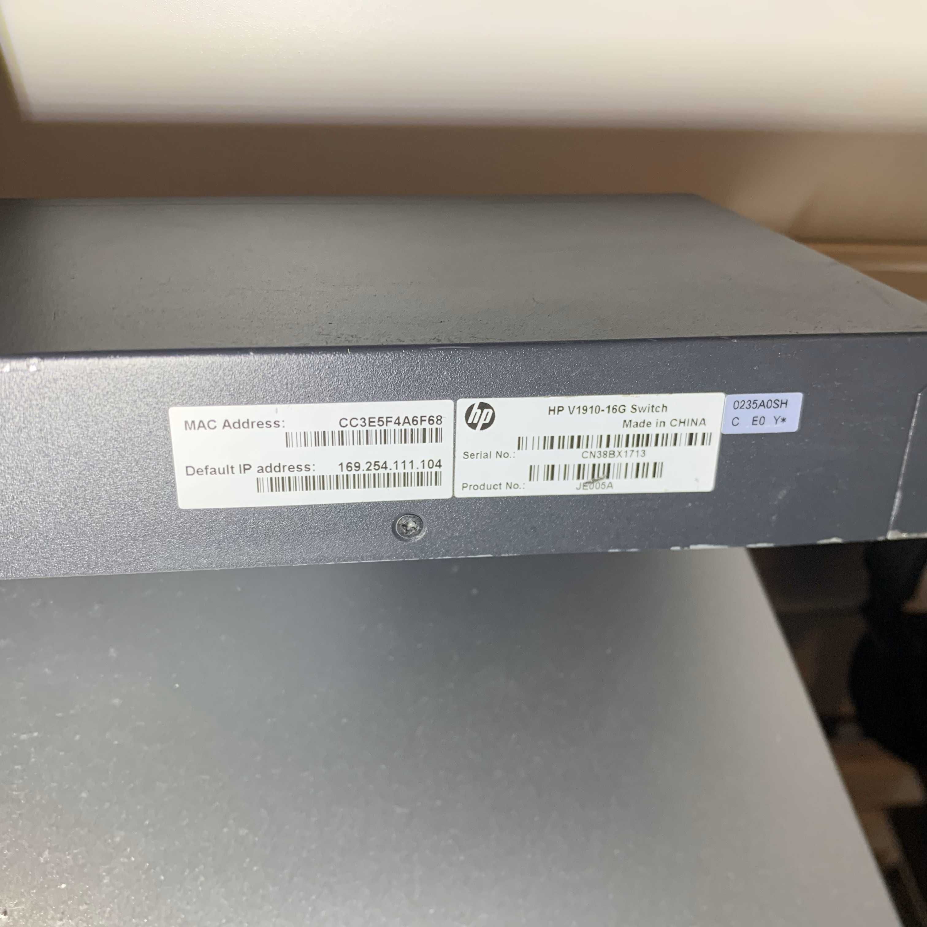 Комунікатор, свіч, switch HP V1910-16G JE005A