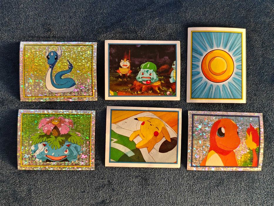 Naklejki Pokemon Merlin collections duże 6 sztuk