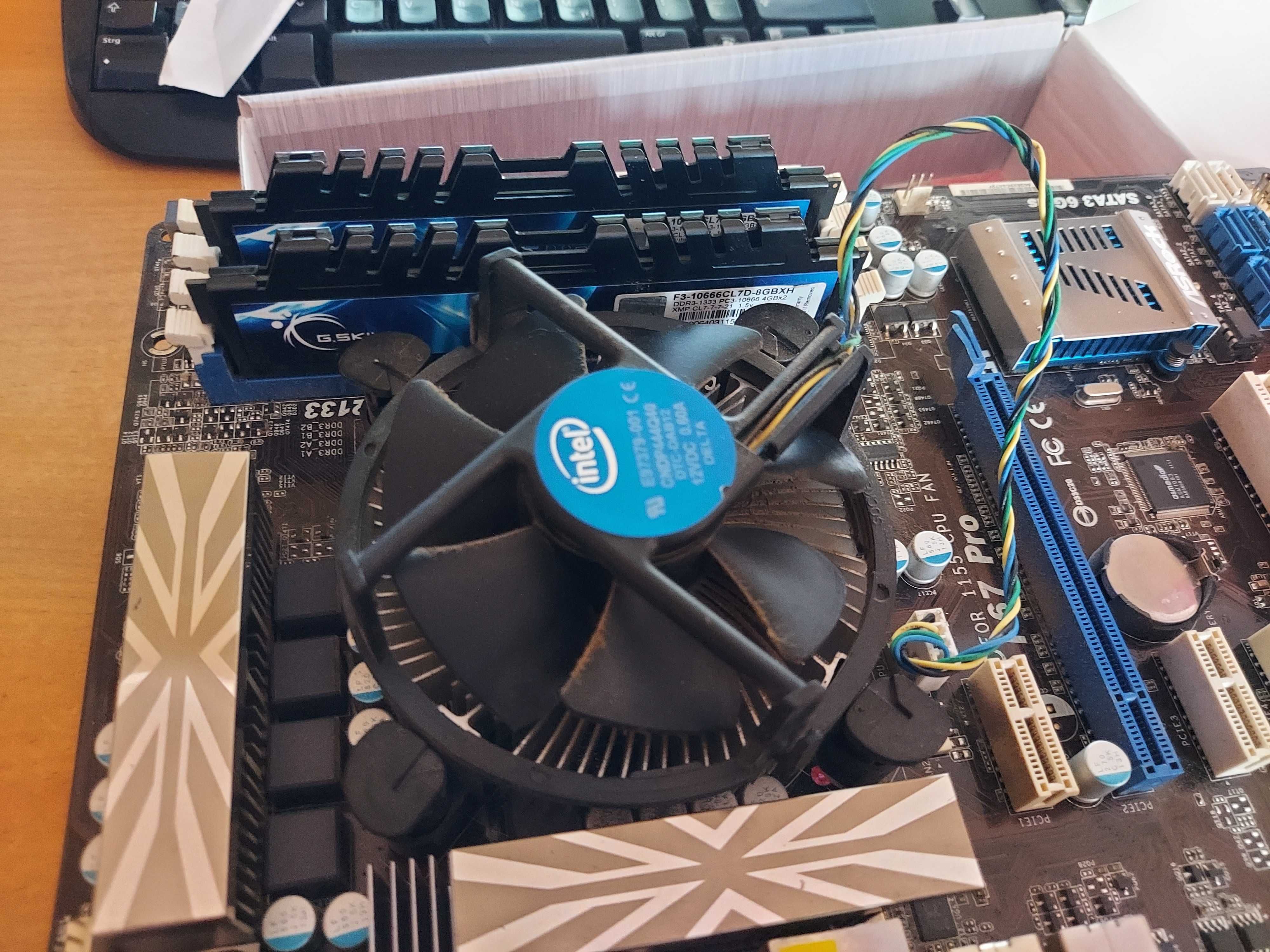 Płyta główna Asrock P67 + Procesor Intel i5 2500k + 8GB ram DDR3