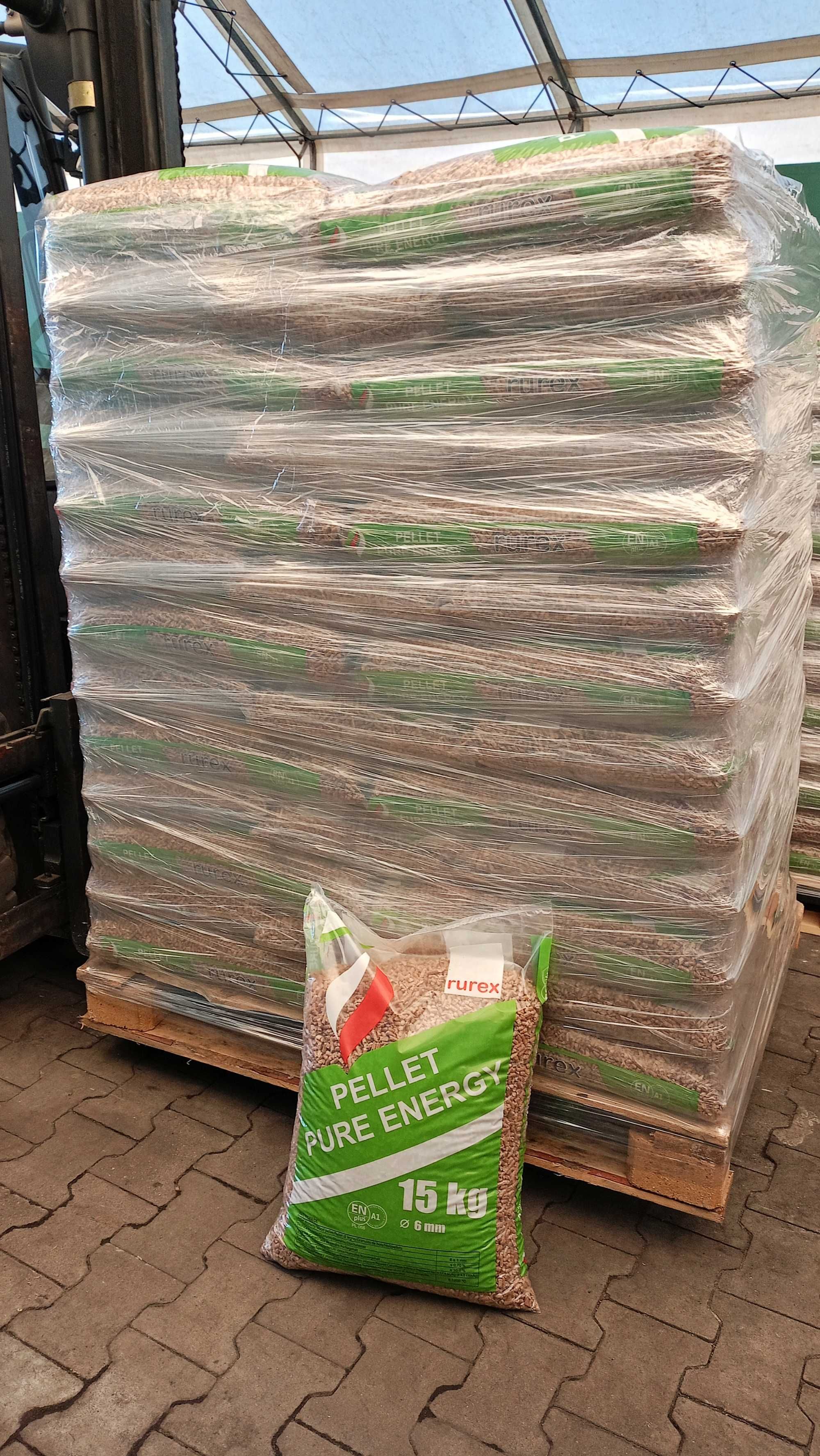 PELLET IGLASTY czysta trocina A1 RUREX Pure Energy z dostawą HDS