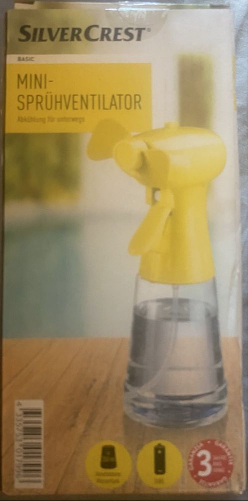 Wentylator reczny z rozpylaczem