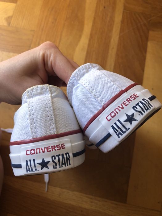 Converse białe niskie low white all star trampki 36,5