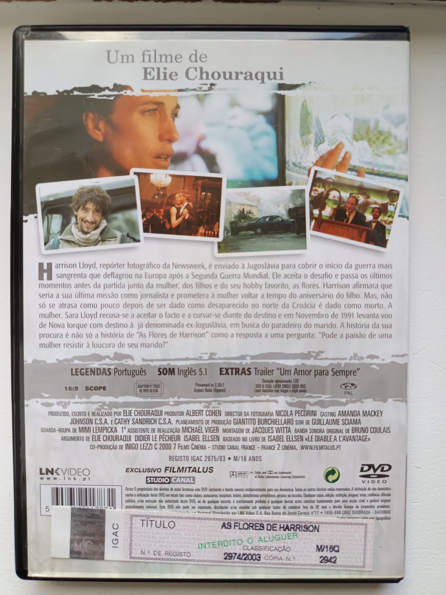 DVD as flores de harrison