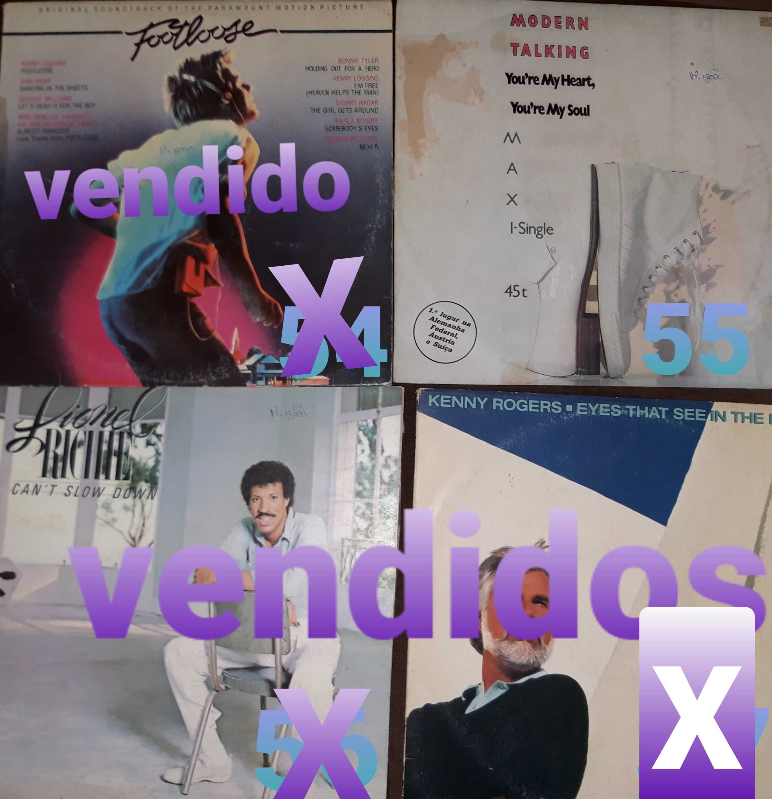 Varios discos vinil antigos