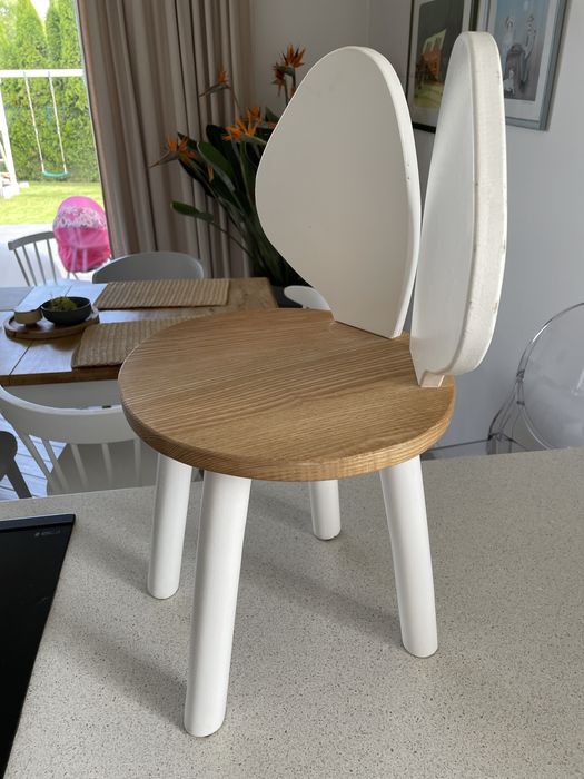 Krzesełko dębowe z uszami zara home