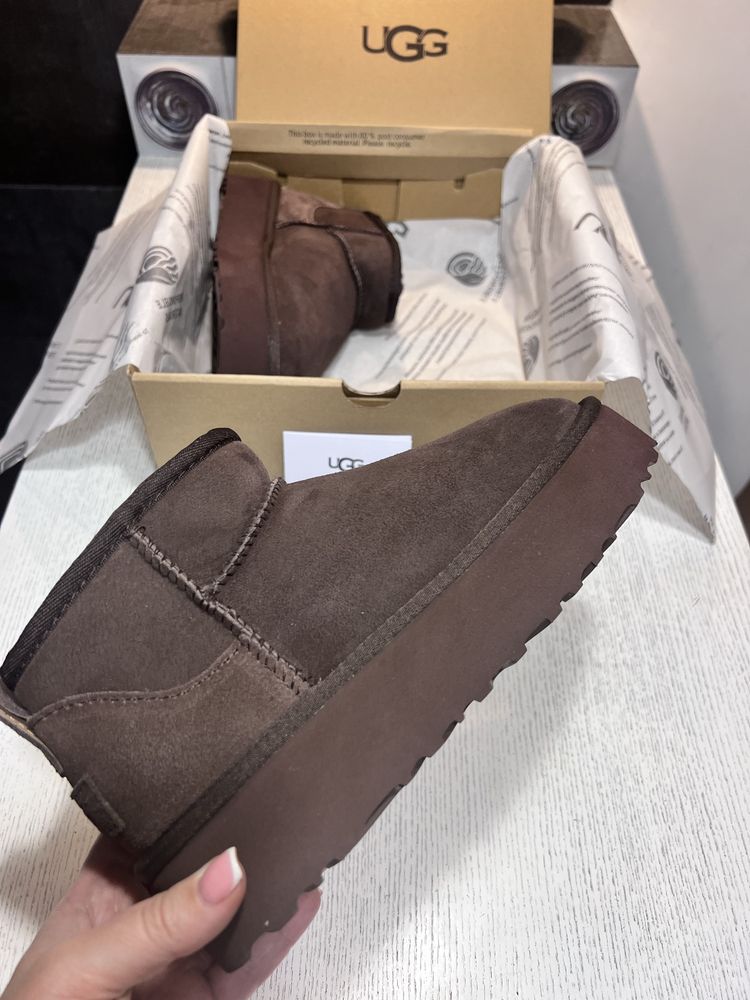 Ugg Platform ultramini   натуральные  угги уггі 3,5 см