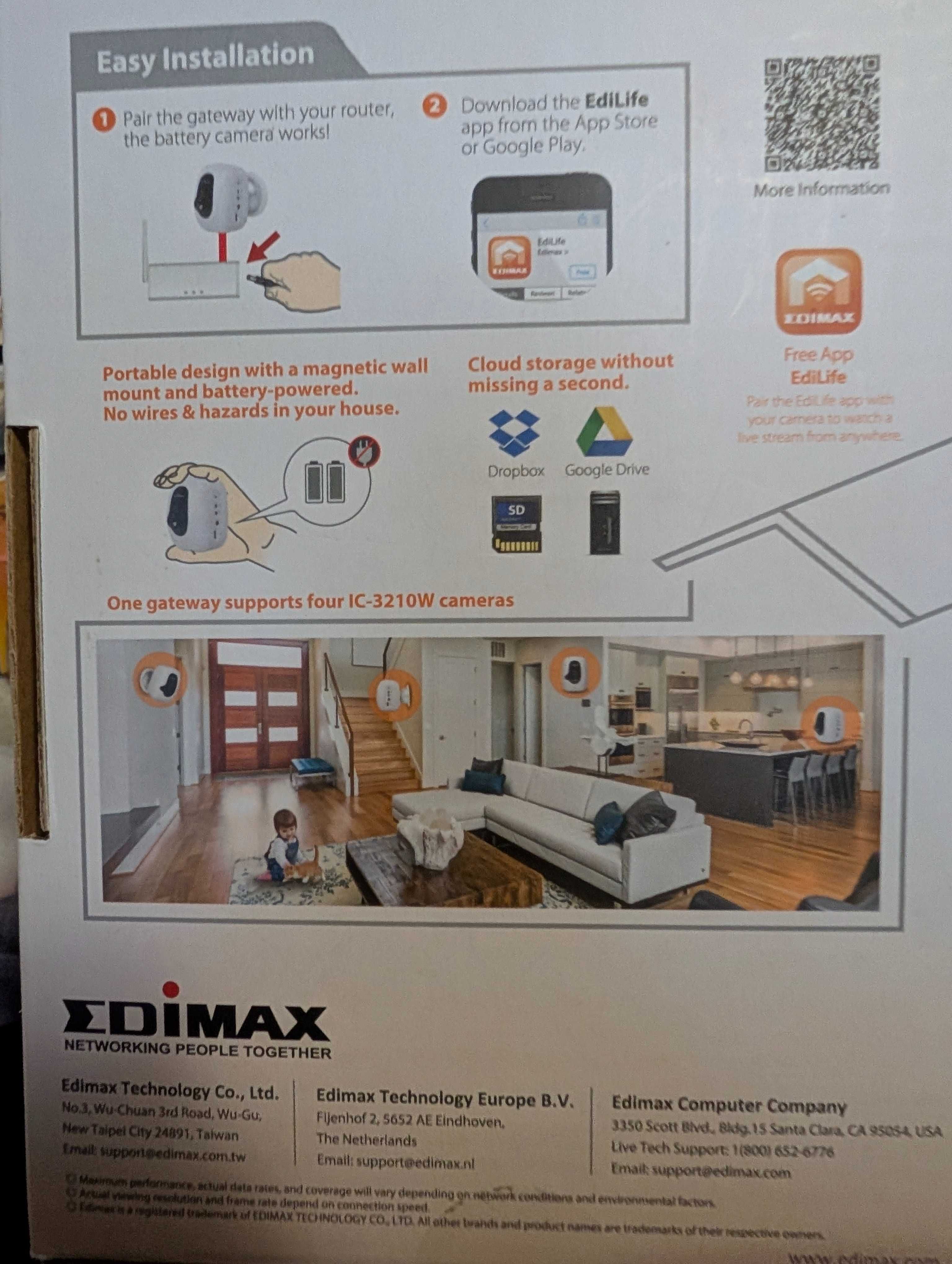 EDIMAX Smart Wireless Portable Indoor Camera IC-3210W