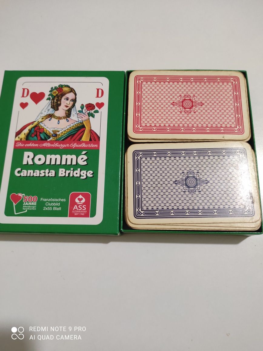 Продам карты игральные.Romme Canasta Bridge.