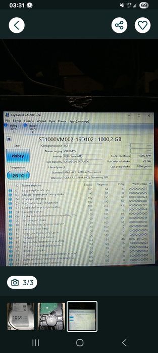 Dysk  3,5" 1TB seagate