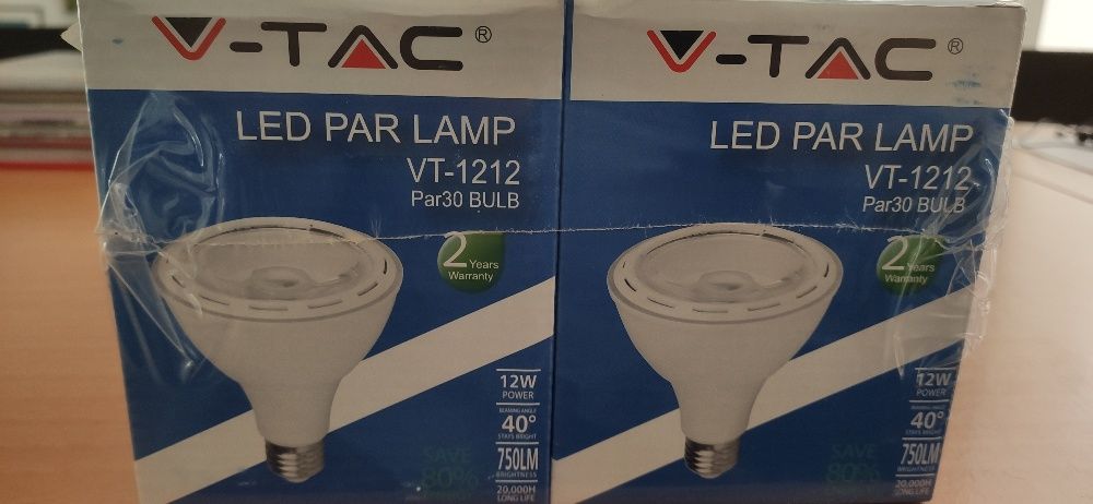 Lâmpada LED V-TAC 220 V, 12W 750 Lm casquilho E27