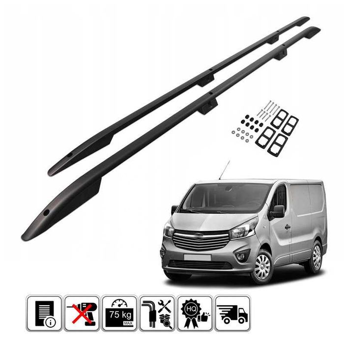 Relingi dachowe Renault Trafic Opel Vivaro long belki na dach 2 WZORY!