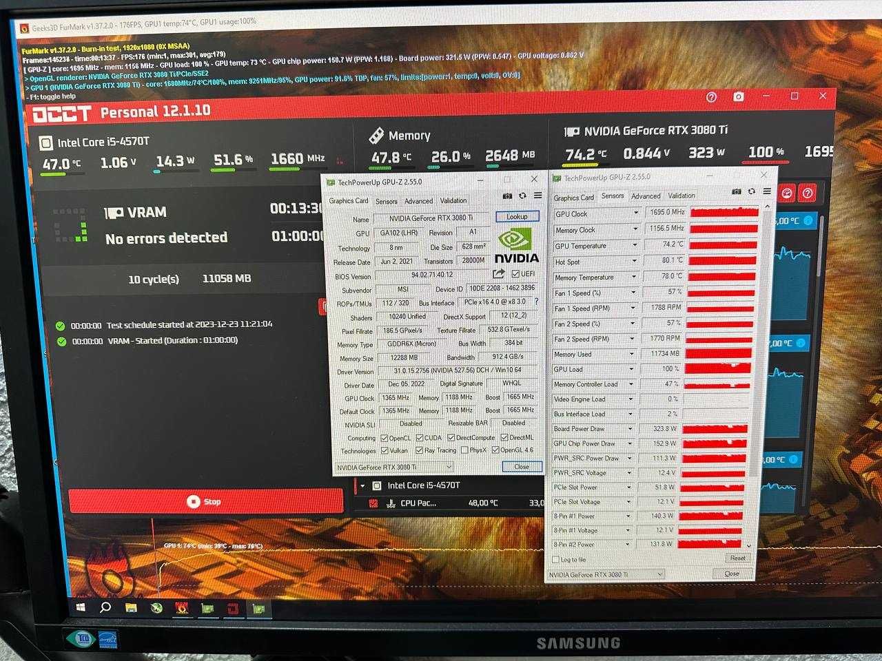 Відеокарта MSI Ventus 3X RTX 3080 Ti 12GB GDDR6X 384bit KLAVAcomp