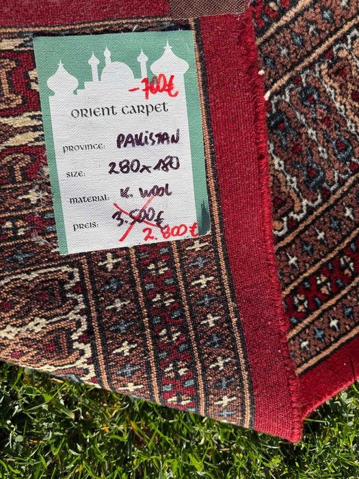 Nowy dywan kaszmirowy Pakistan Buchara ART DECO 280x180 gal. 15 tyś