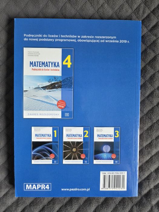Matematyka 4. Podręcznik dla liceów i techników. Zakres rozszerzony