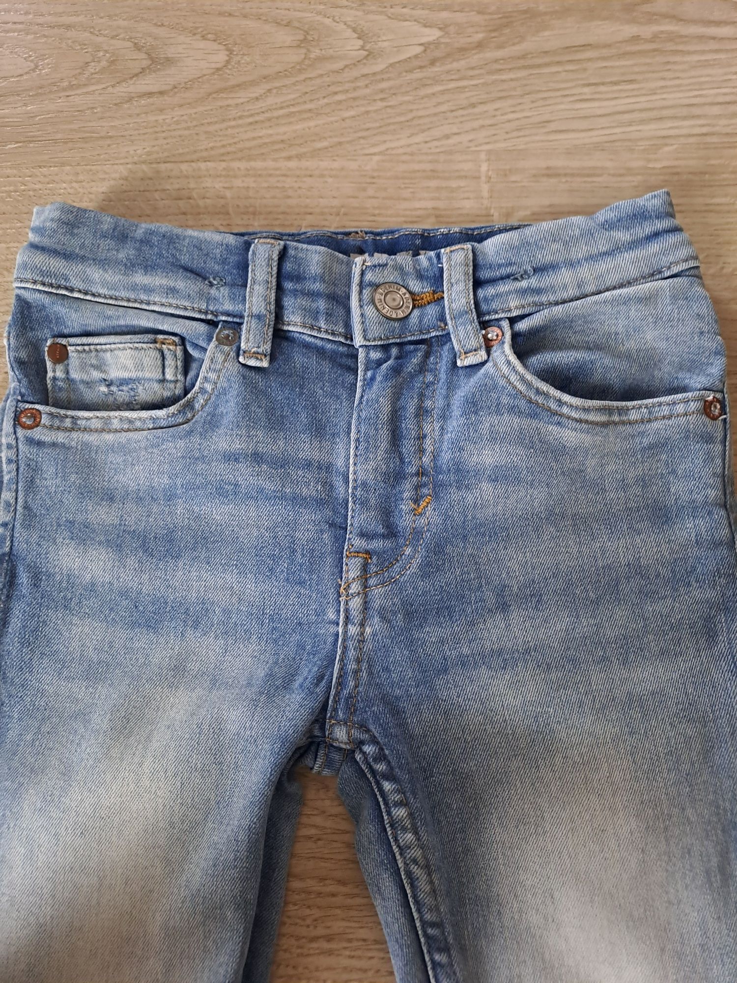 H&M jeansy r. 110 super stretch niebieskie jak nowe rurki