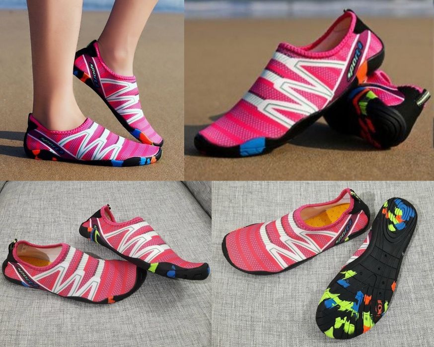 Аквашузы, кораллки, обувь для пляжа, бассейна и водных видов спорта.